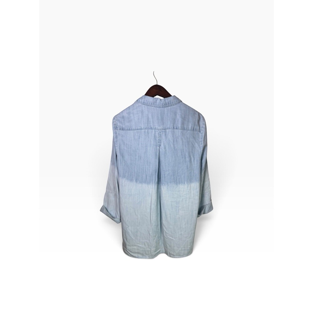 Bella Dahl Dip Dyed Tail Button Down Shirt Dipped size Large - Picture 2 of 4
